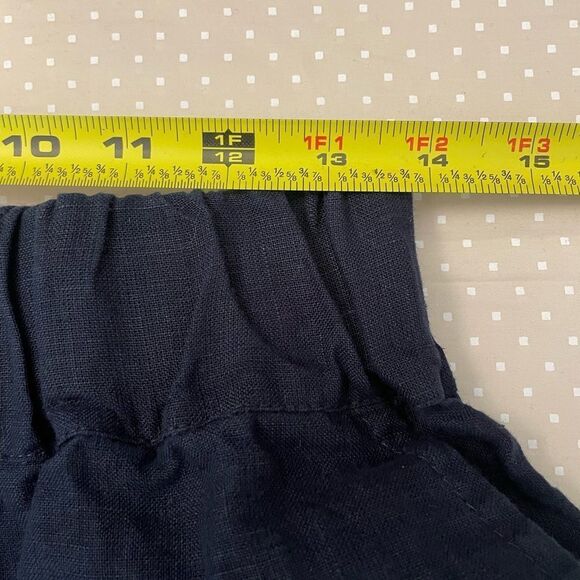 Len.ok Navy Blue Linen Pants Size Large - Picture 4 of 6
